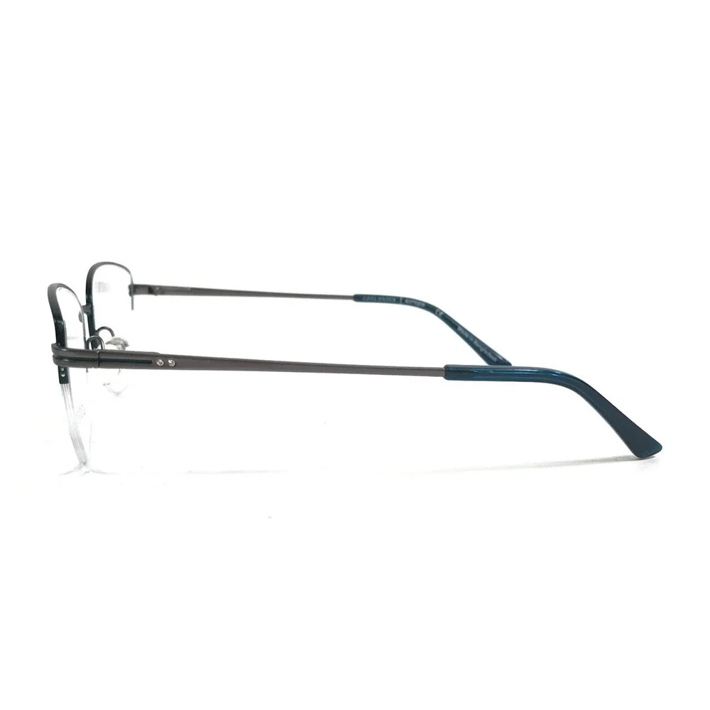 Cote D'azur Eyeglasses Frames CDA-372 C2 Gray Green Cat Eye Half Rim 52-17-135